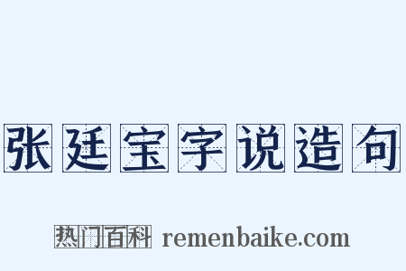 张廷宝字说造句是什么意思的图片